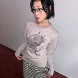 アッシュストロベリーレイヤード長袖Tシャツ  [3 color]