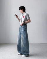 Visor Wrinkle Wide Denim