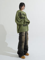 Franken cargo denim pants