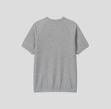 Logan Ribbed Muscle Fit Henley Neck Short Sleeve T-shirt