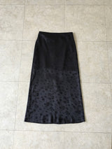 Floral jacquard satin maxi skirt 