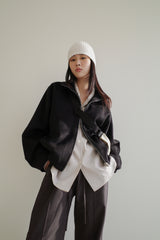 Wool zipup jumper, Black
