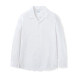 ルーズフィットオープンカラーリネンシャツ [White]