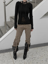 Larsen See-Through Lace Long Sleeve Tee