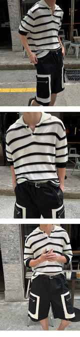 [S/S] Scasi border collar knit (2color)