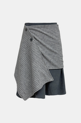 Knit Warmer Pintuck Midi Skirt