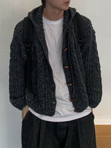  Level Tteokbokki Knit Hooded Cardigan