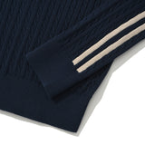 KIRSH プレーンラインポイントケーブルニット [NAVY]
