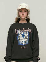 LOWKEY BOOK CLUB GRAPHIC SWEATSHIRT [CHARCOAL]