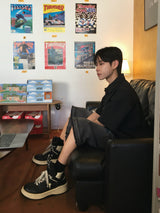 ブラッシュ カット バミューダデニムパンツ 2C