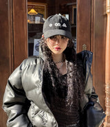 Newvy Logo Peach Ball Cap (BLACK)