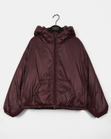 Linec Glossy Short Hooded Padded Jacket