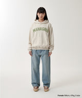 TWILL CUT OFF APPLIQUE HOODIE