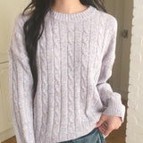 [Wool 20🧶] リヘルケーブルツウィステッドラウンドニットウェア