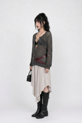 REVERSIBLE MESH KNIT CARDIGAN (2COLORS!)