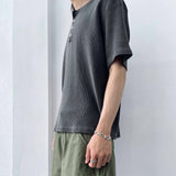 Structured Wide-Sleeve Black Top