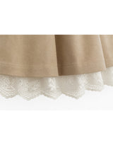 [PRE- FALL] Léa Lace Layered Pleated Mini Skirt Beige