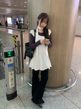 [Muffler Set] Eri Puff Off-Shoulder Muffler Flare One Piece