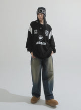 Big over varsity t-shirt