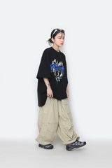Heart Lettering Oversized Short-Sleeved T-Shirt