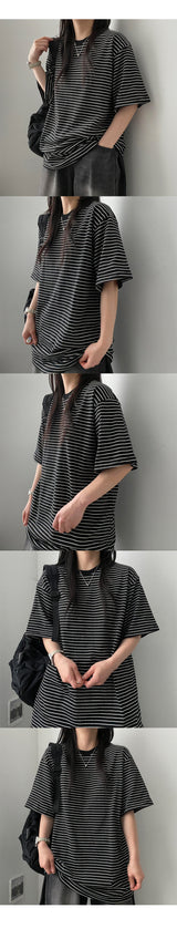 Cardi ストライプ半袖Tシャツ