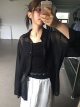モノシースルーシャツ (2color)