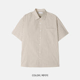 オーセンティックストライプショートスリーブシャツ (3 Colors)