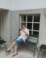 Frey Cutoff Cargo Denim Shorts