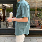LMN Rainy Pigment Oversized Fit Half Shirt (6 colors)