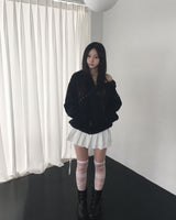 ダイアゴナルスタッドフードジャンパー