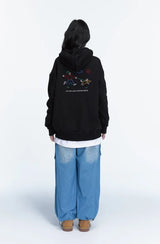 26FW★ Line Work Embroidered Hood Zip-Up