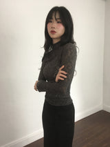レースタートルネックT