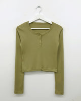 Seing Henley Neck Long Sleeve (4color)