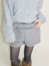 Kina Bendable Angora Fur Micro Shorts (Angora Fur Fabric)