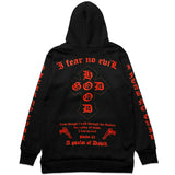 TZ I FEAR NO EVIL HOODIE - BLACK/RED