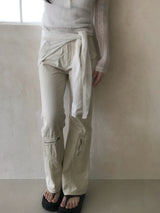 Louple Cargo Pocket Semi Bootcut Long Pants