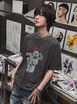 べロッドクロッププリントショートスリーブTシャツ