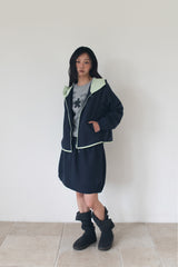 NYLON BALLOON SKIRT (NAVY)