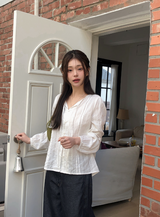 #Romantic Lace Cotton100 Strap Blouse