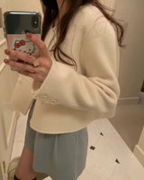 Little Paris Double-breasted Short Wool Coat