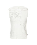 TATTOOED GRAPHIC COWL SLEEVELESS_WHITE