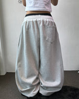 Seazny Contrast Side Pintuck Balloon Pants with Keyring 4color