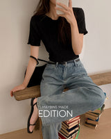 [MADE] Ruffle short-sleeved T-shirt