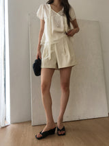 Comi pintuck shorts