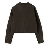 DARK BROWN SHORT FRENCH JACKET