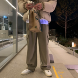 [In-house production]  ファーストコーデュロイカーゴストリングワイドパンツ
