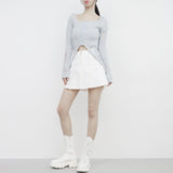 Swanne Damage Cardigan + Cropped Sleeveless Set
