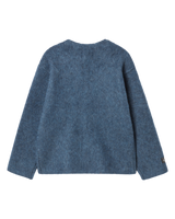 25FW V NECK SOLID CARDIGAN BLUE