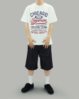 chicago over short sleeve tee(WHITE)