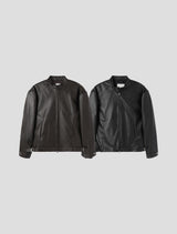 オニック クロップ レザー ジャケット